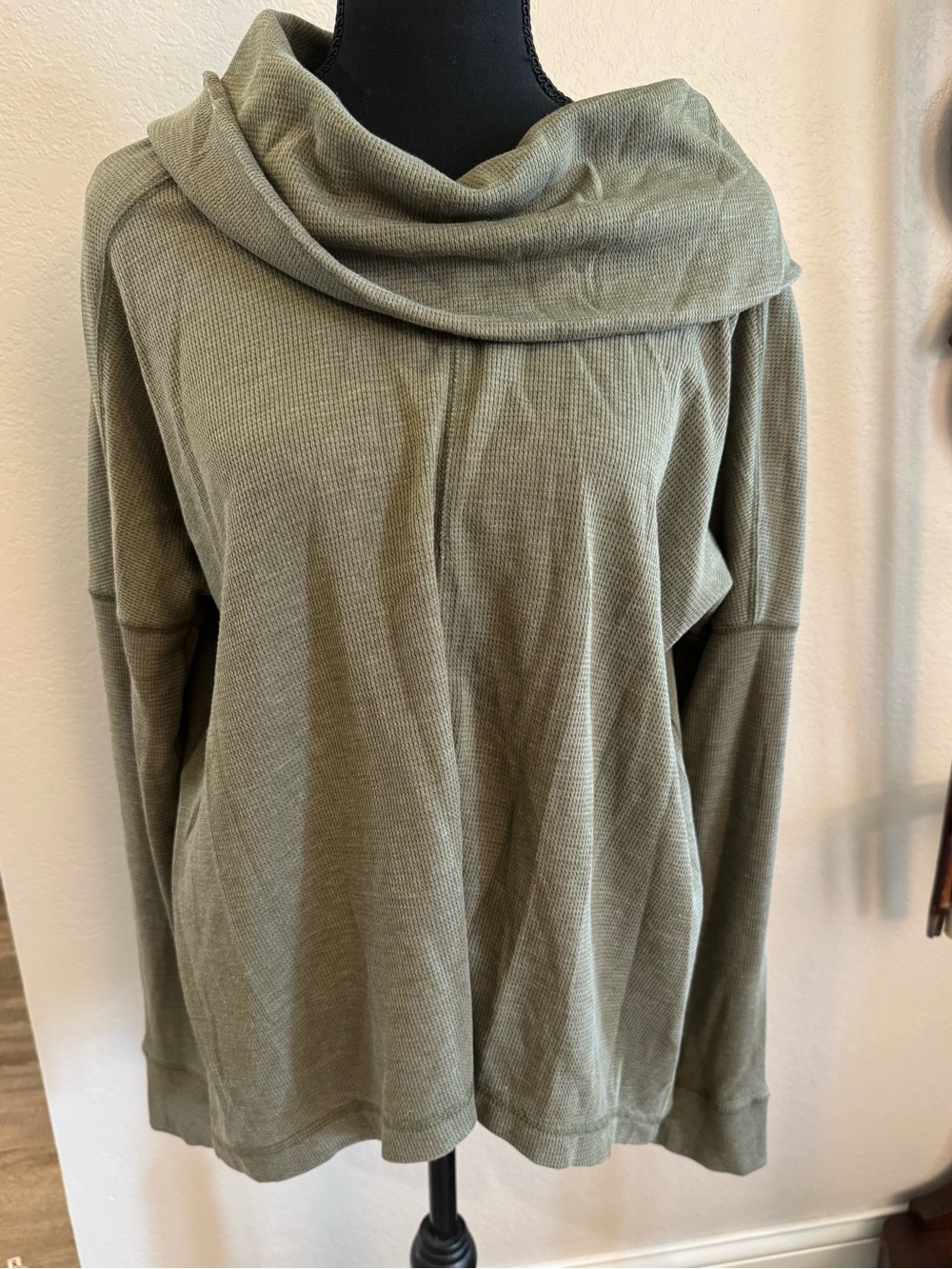 NWT Lucky Brand Olive Green Cowl Neck Tunic
